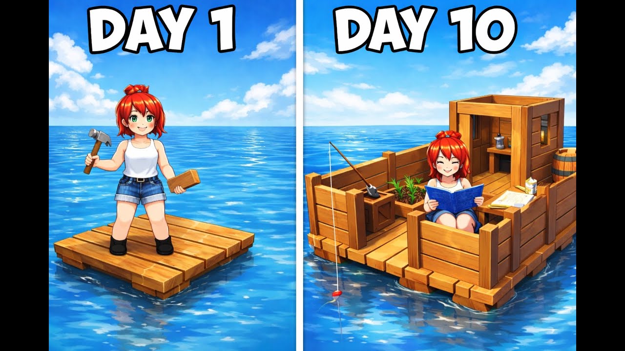 Строим дом на плоту посреди океана! Raft Tycoon 🛶🏠