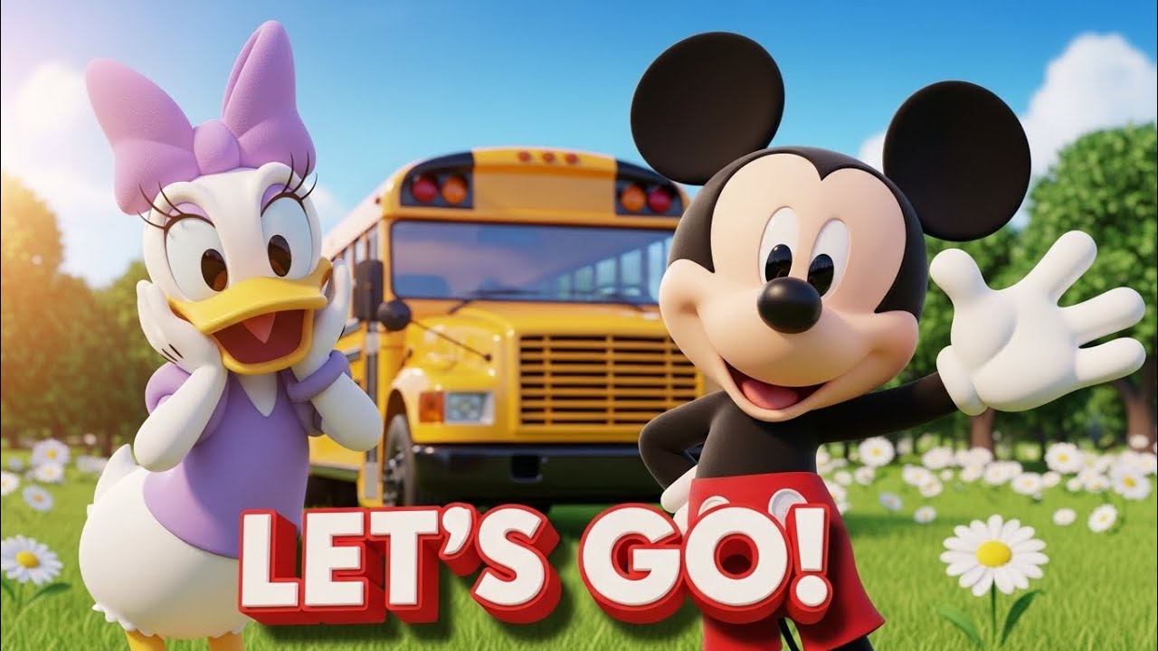 Mickey Mouse & Daisy Duck on a School Bus Adventure! 🚌 Kids Cartoon & Stories