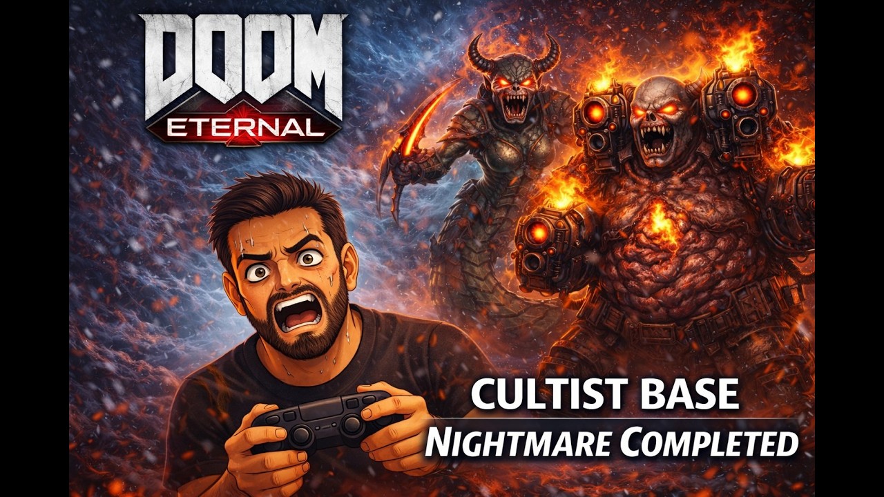 Surviving Cultist Base on Nightmare Mode… 😰🔥 | DOOM Eternal