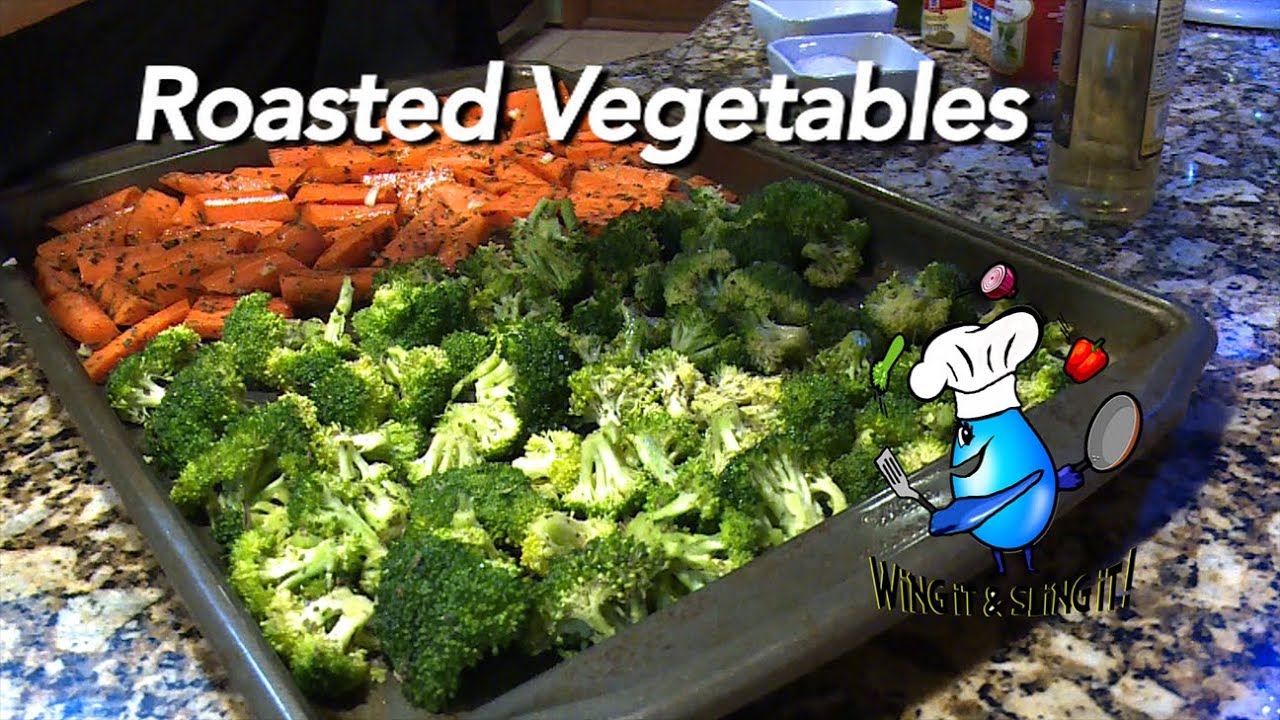 Healthy Oven Roasted Carrots and Roasted Broccolli