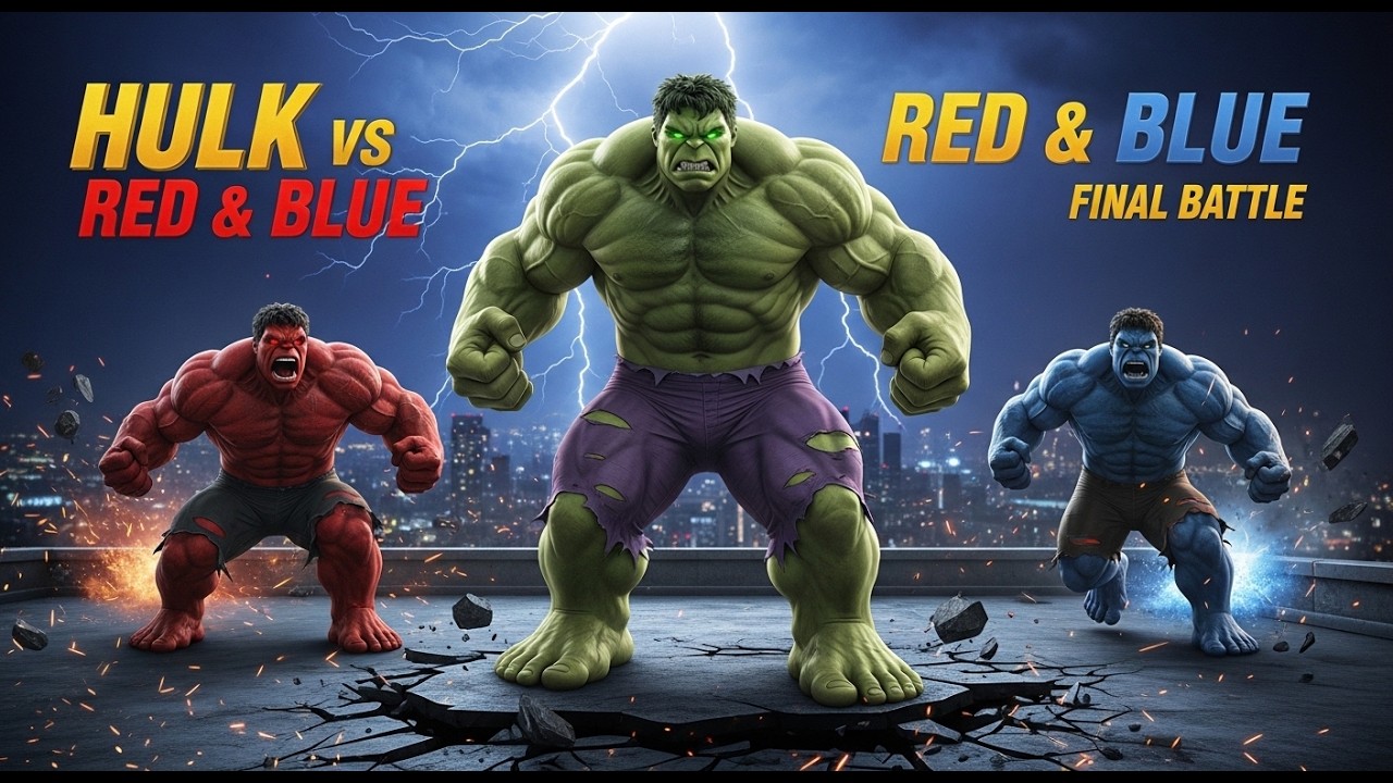 GREEN HULK vs RED & BLUE HULK – Final Battle 😱 || Loosy Hulk