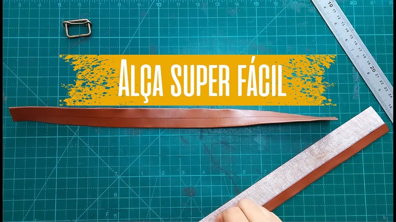 Como fazer alça de sintético super fácil sem pintura de borda