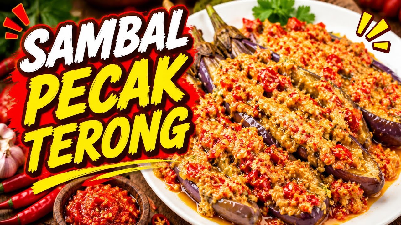 RESEP SAMBAL PECAK TERONG GURIH,MERESAP DAN SEGER BANGET