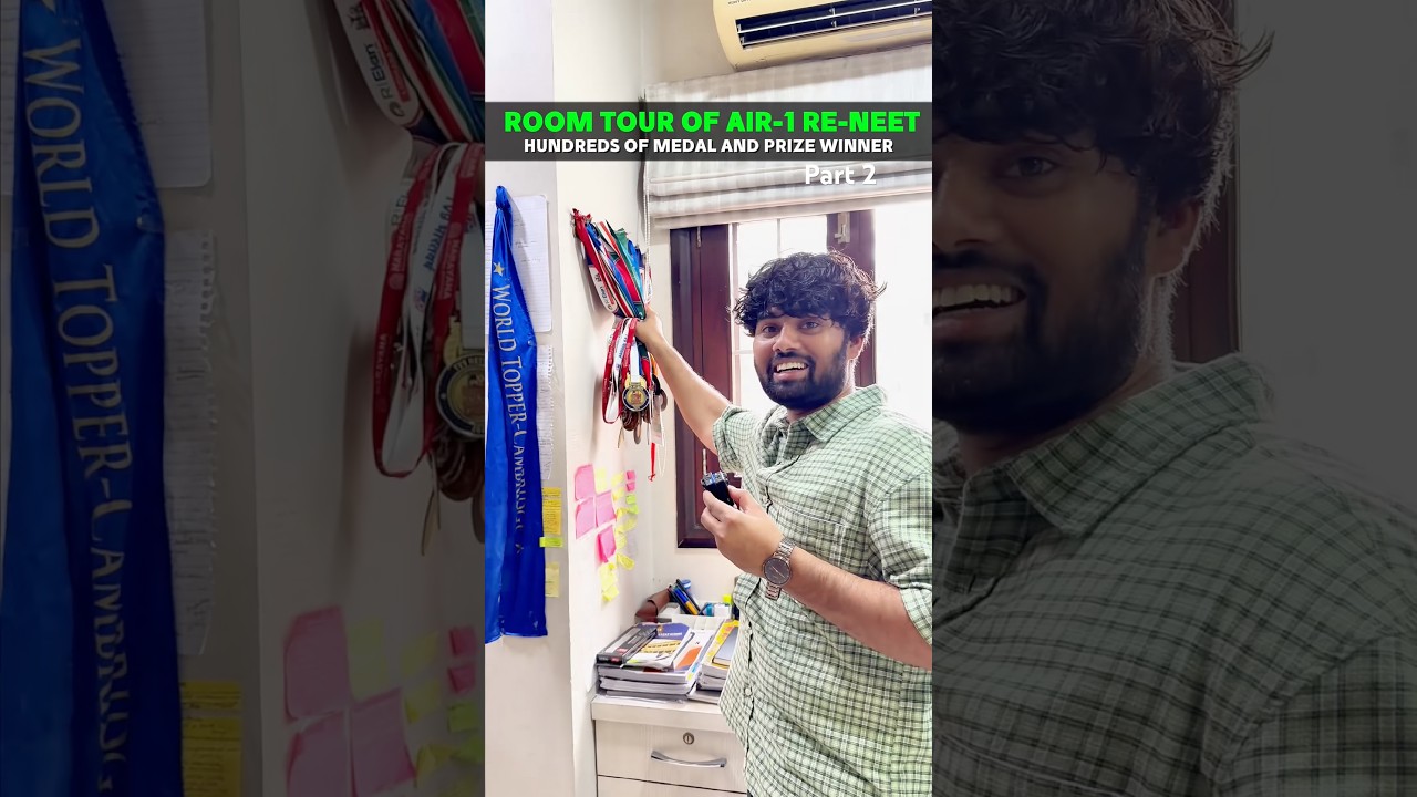 NEET 2026 AIR 1 Topper Ka Room Tour | Every Aspirant Must Watch 🔥🫡 | Part 2 | 5kg Tak k Medal 🥇