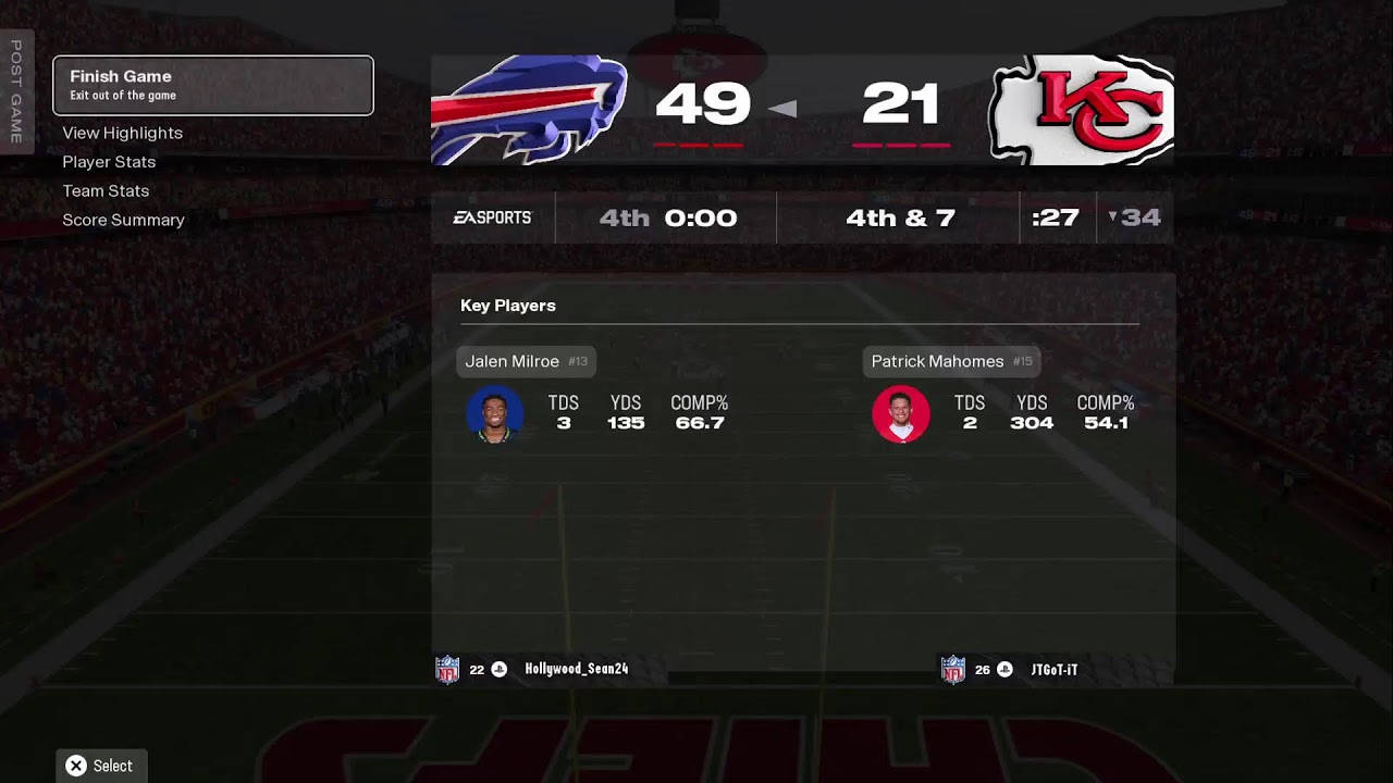 Branchise Bills vs Chiefs