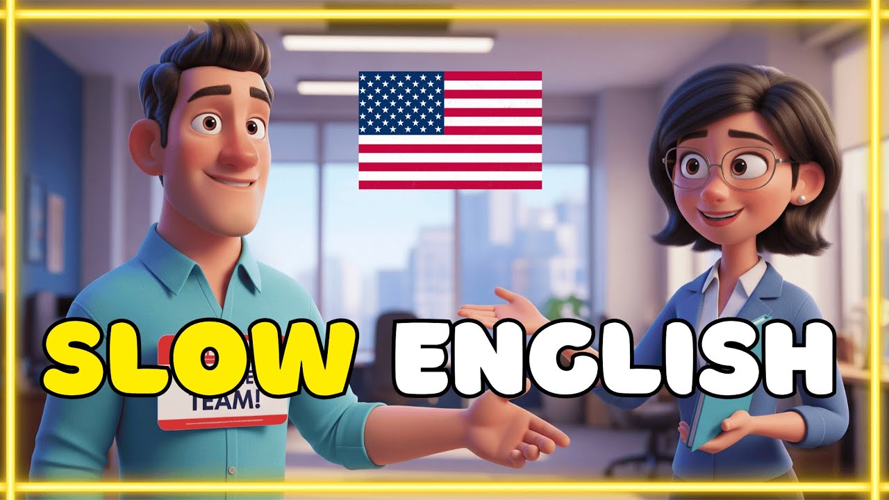 Slow English Conversation For Beginners (A1 & A2) | Introducing a New Team Member
