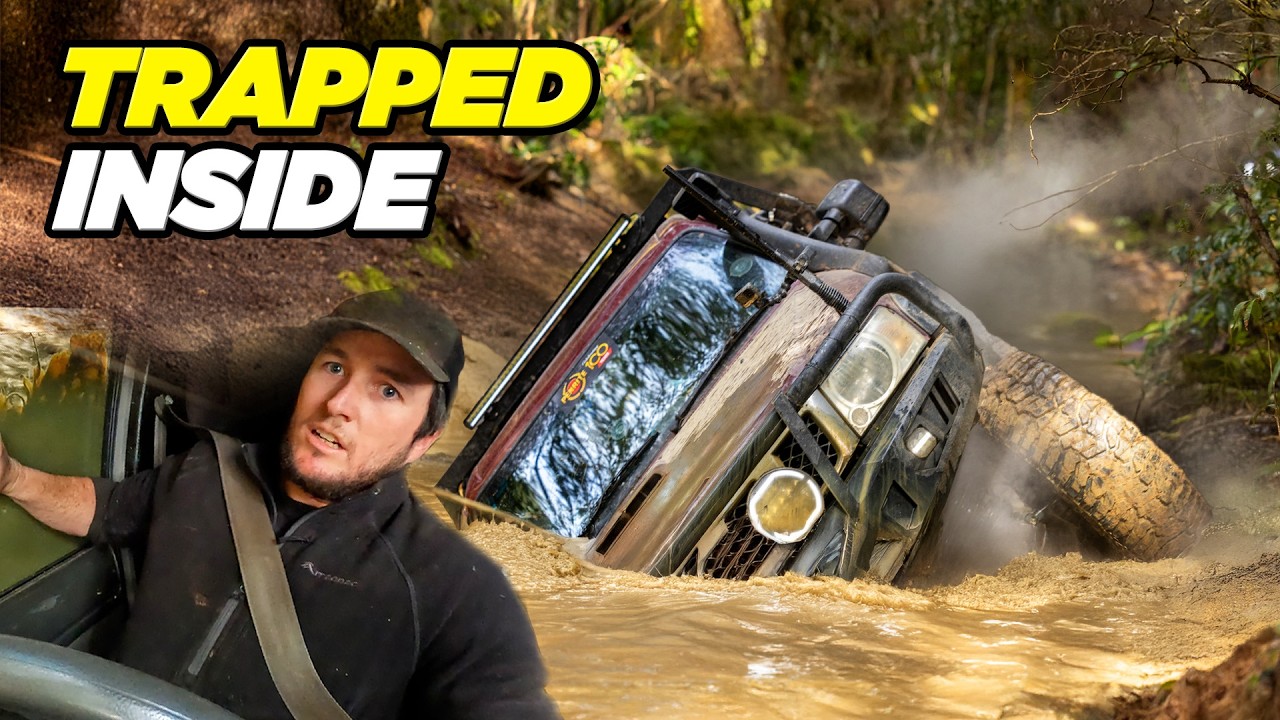 TRAPPED in a ROLLED 4WD – Water rushing in windows
