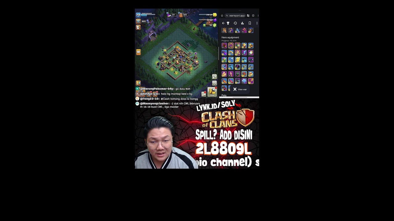 Cari COC Indonesia? Join @solyclasher live coc indonesia #shorts #liveshorts