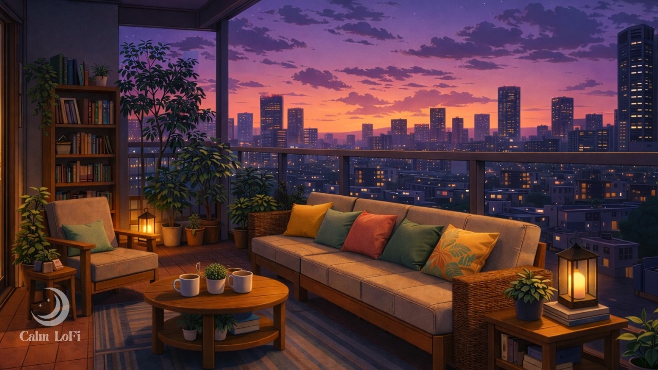 Deep Focus Study LoFi 🌆 Sunset Tokyo Balcony Music／東京夕焼けバルコニー 勉強・作業用Lo-Fi BGM