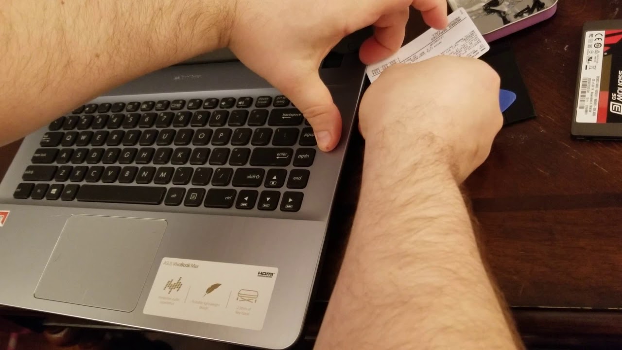 Asus X441BA Laptop - Upgrade Ram Memory & Harddrive SSD HDD - Disassembly