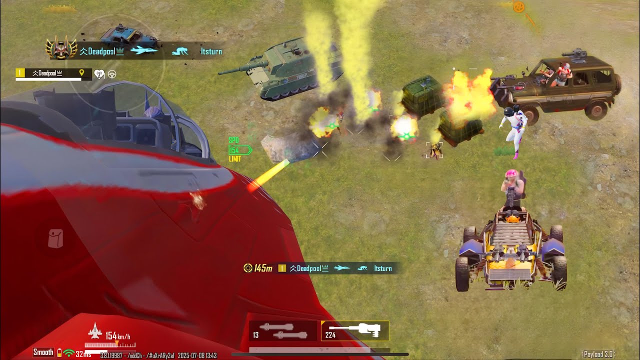 INSANE Fighter Jet Skills🔥Solo Rages Against Squads in BGMI Payload Mode🔥