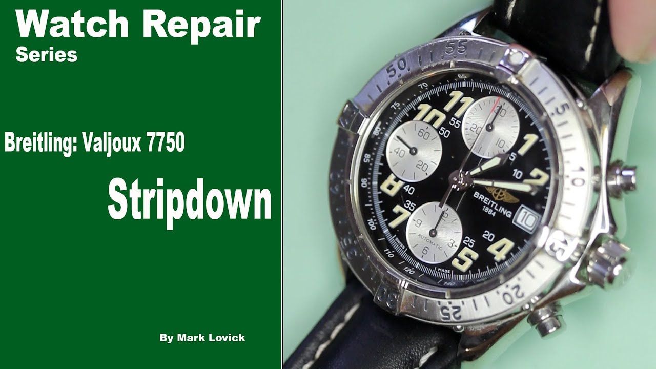Breitling Valjoux 7750 Chronograph Stripdown. Watch repair tutorials. ETA