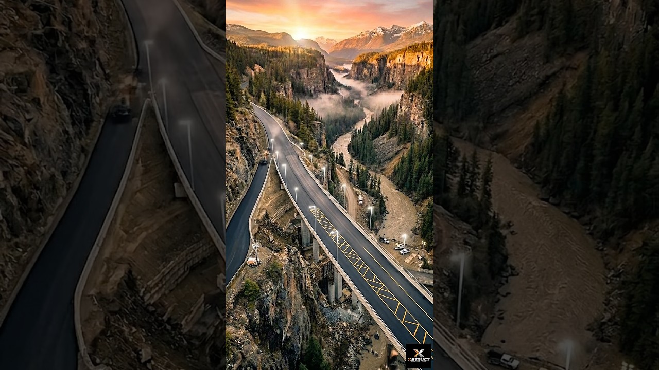 From a collapsed mountain canyon crossing to a world-class bridge and highway 🚜
