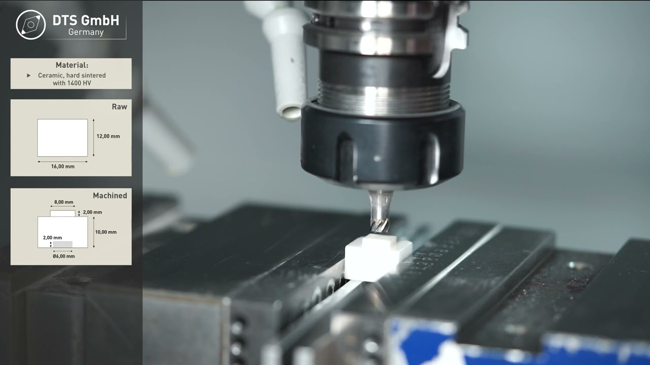 Milling of sintered ceramic 1400 HV