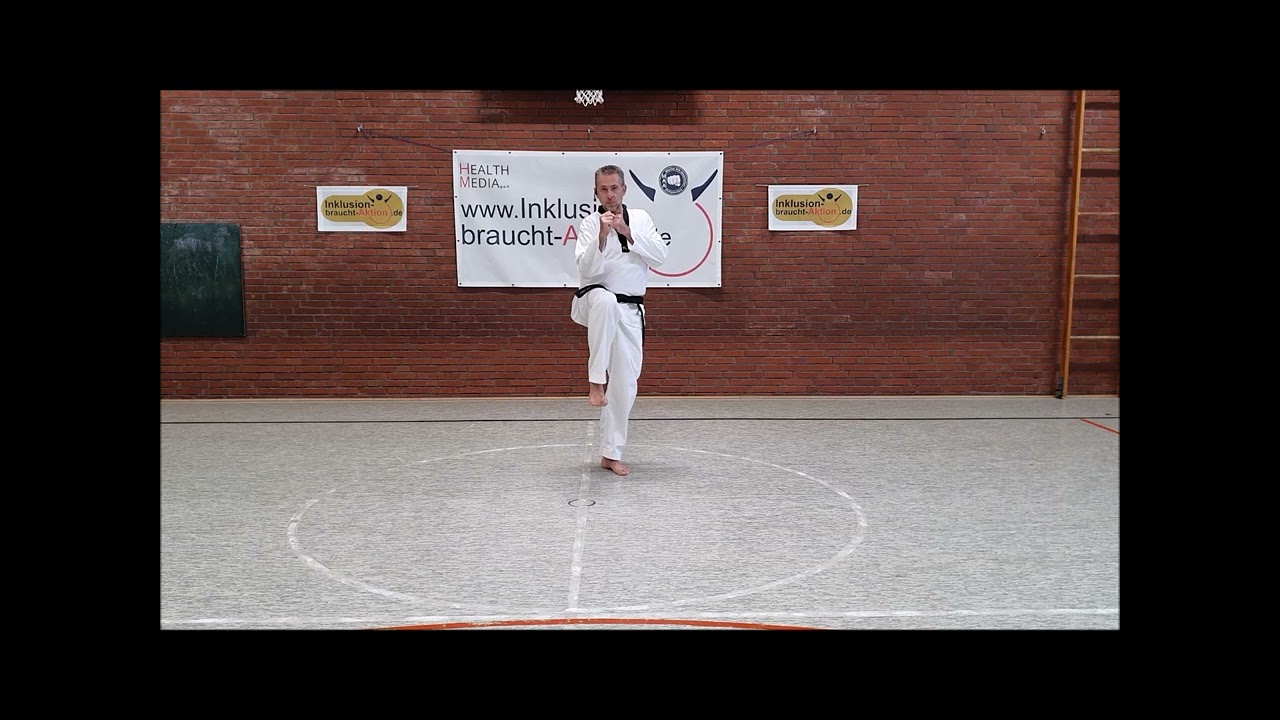 Kombinationen im Taekwondo - Area Makki + Ap Chagi + Bandae Jireugi