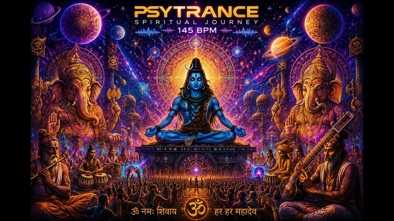 🕉️ Shiva Psytrance 🔱 Indian Devotional Goa Trance | Full On Psy 145 BPM