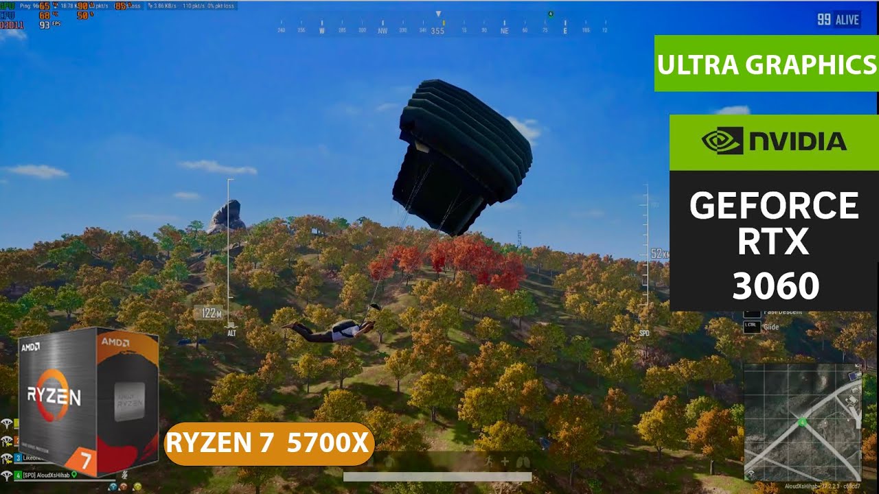 PUBG : RTX 3060 12GB ( Ultra Graphics ) AMD RYZEN 5700X i PUBG PC GRAPHICS  TEST 2025 I ALOUDX