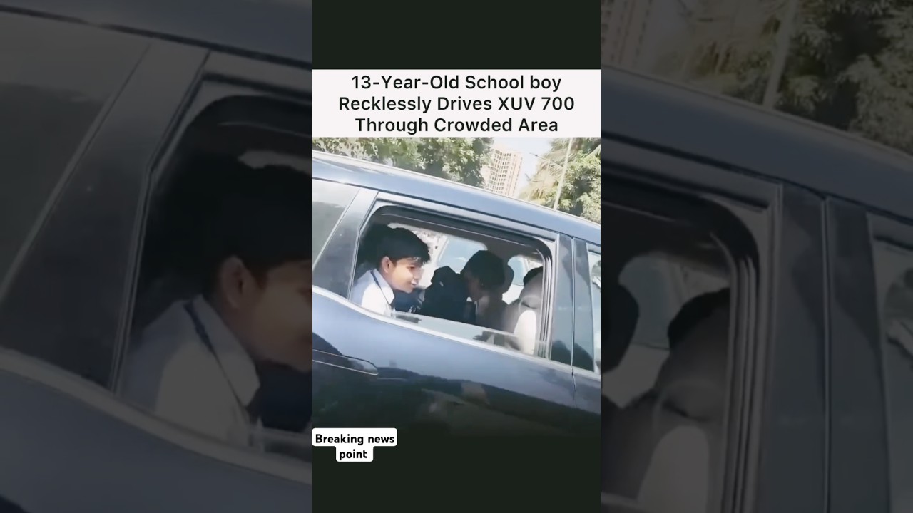 13-year-old boy spotted driving XUV 700 in busy area, raises concerns about careless parenting