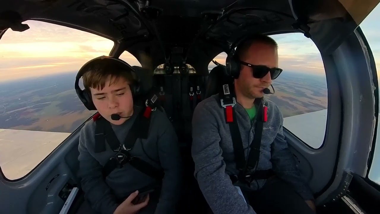 Dad and Son bonding during a flight (RV-10)