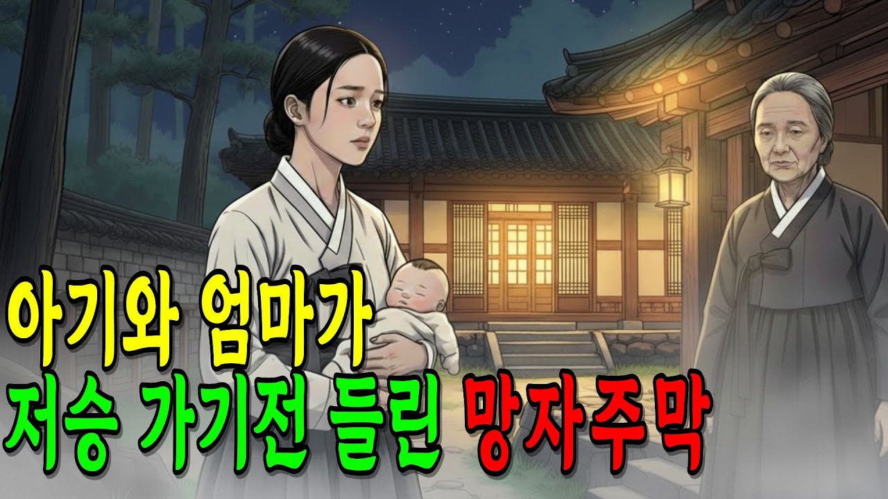 아기와 엄마가 저승 가기전 들린 망자주막. #야담 #야화 #옛날이야기 #민담