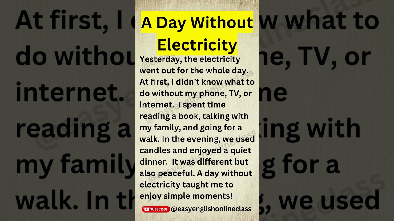 🔌 How to Talk About a Power Outage in English | Shadowing Practice | Repeat After me