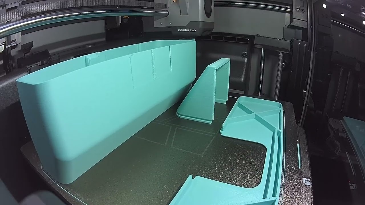 3d print timelapse of poop chute for p2s
