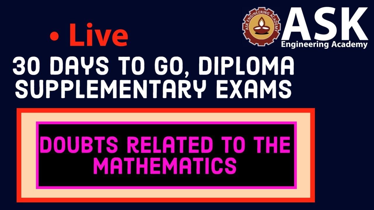 Doubt Related to the mathes Diploma BY ASK ENGINEERING ACADEMY C18 C21