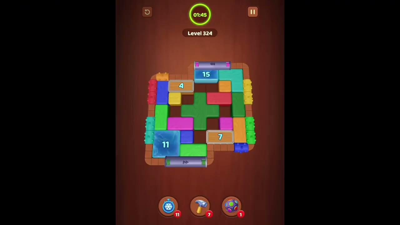 Wood Block Jam Levels 321-322-323-324-325-326-327-328-329-330