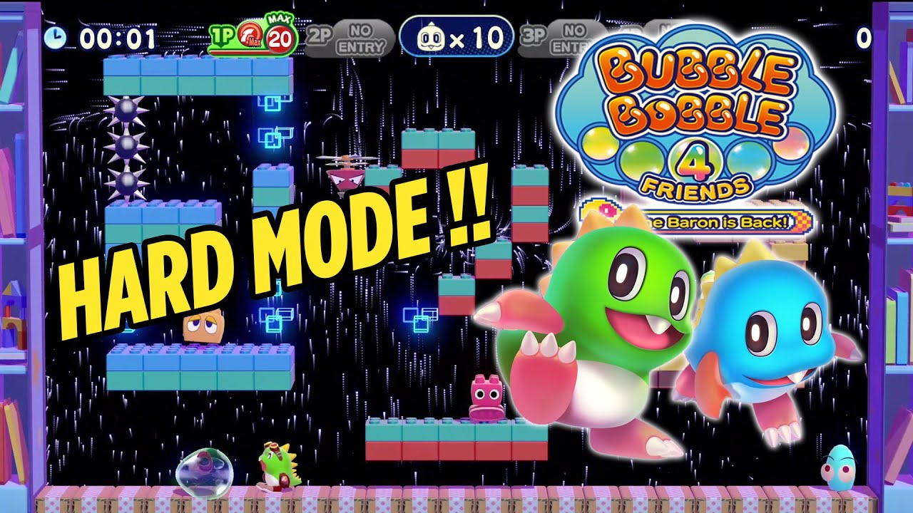 Bubble Bobble 4 All Bosses [Hard Mode/ No Deaths/ No Skills used] [4K] + Ending