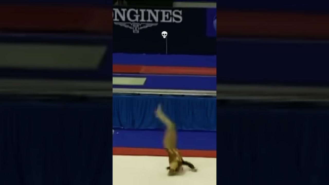 By some miracle she was uninjured🙏 #gymnastics #fail #tumbling