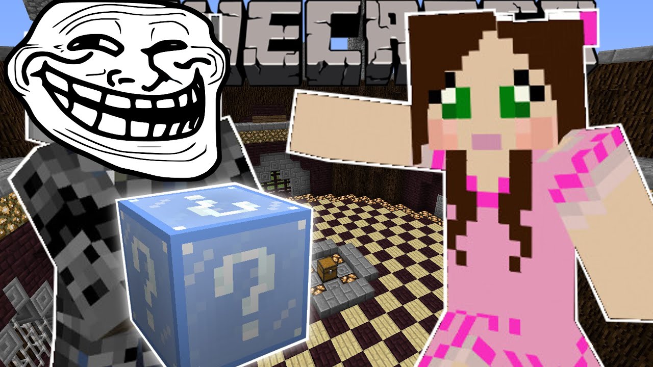 Minecraft: РОЖДЕСТВЕНСКИЕ ИГРЫ-ТРОЛЛИНГИ - Мод Lucky Block - Мини-игра с модами