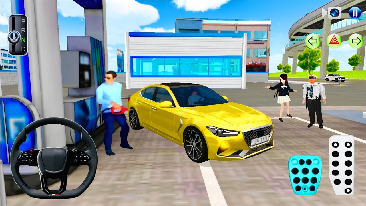 3D Driving Class 🚗 Funny Gas Station Driving ⛽😂 Realistic Driving Simulator Android Gameplay 2025