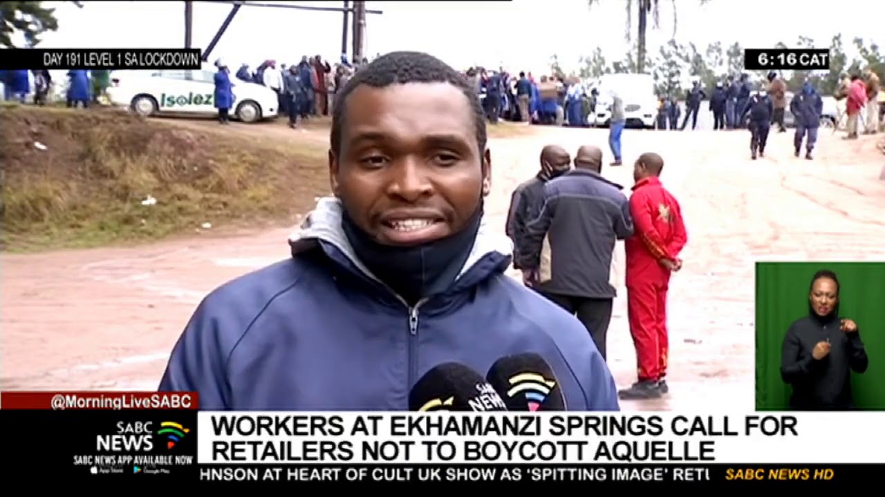 Ekhamanzi Springs workers call for retailers not to boycott aQuelle