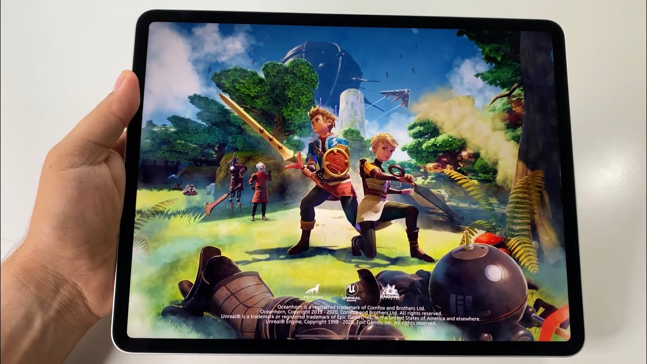 Oceanhorn 2: Knights of the Lost Realm  | 1TB iPad Pro 2020 4th gen 12.9-inch - handheld gameplay