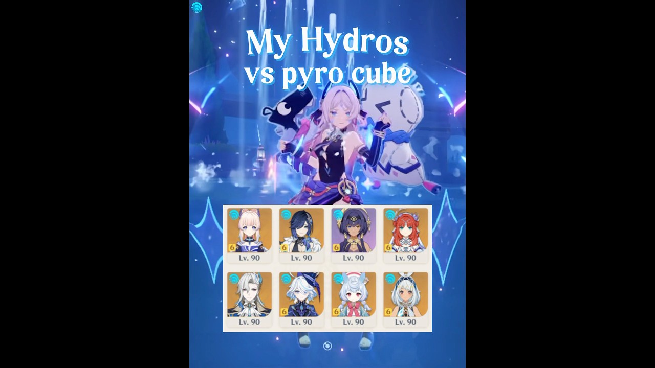 Мои гидро против пиро-куба 💙 #гидро #genshinimpact #hoyocreators #delulu_ceo #гидромейн