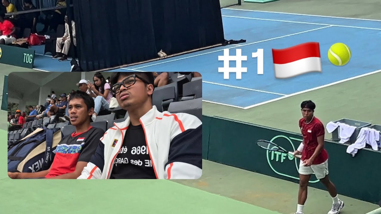 NONTON ATLET TENIS TERJAGO DI INDONESIA !! RIFQI FITRIADI PNP NO.1