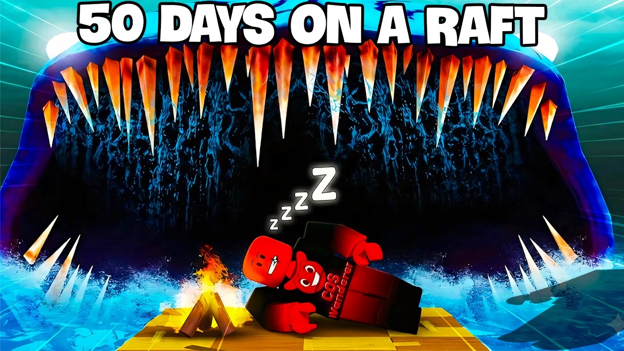 Я выжил 50 дней на плоту | Roblox