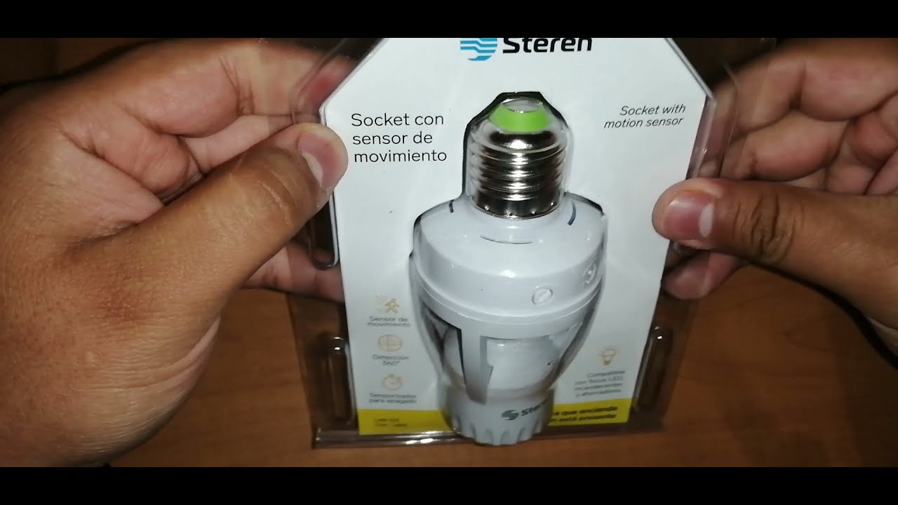 Unboxing Socket con sensor de movimiento marca STEREN LAM-055
