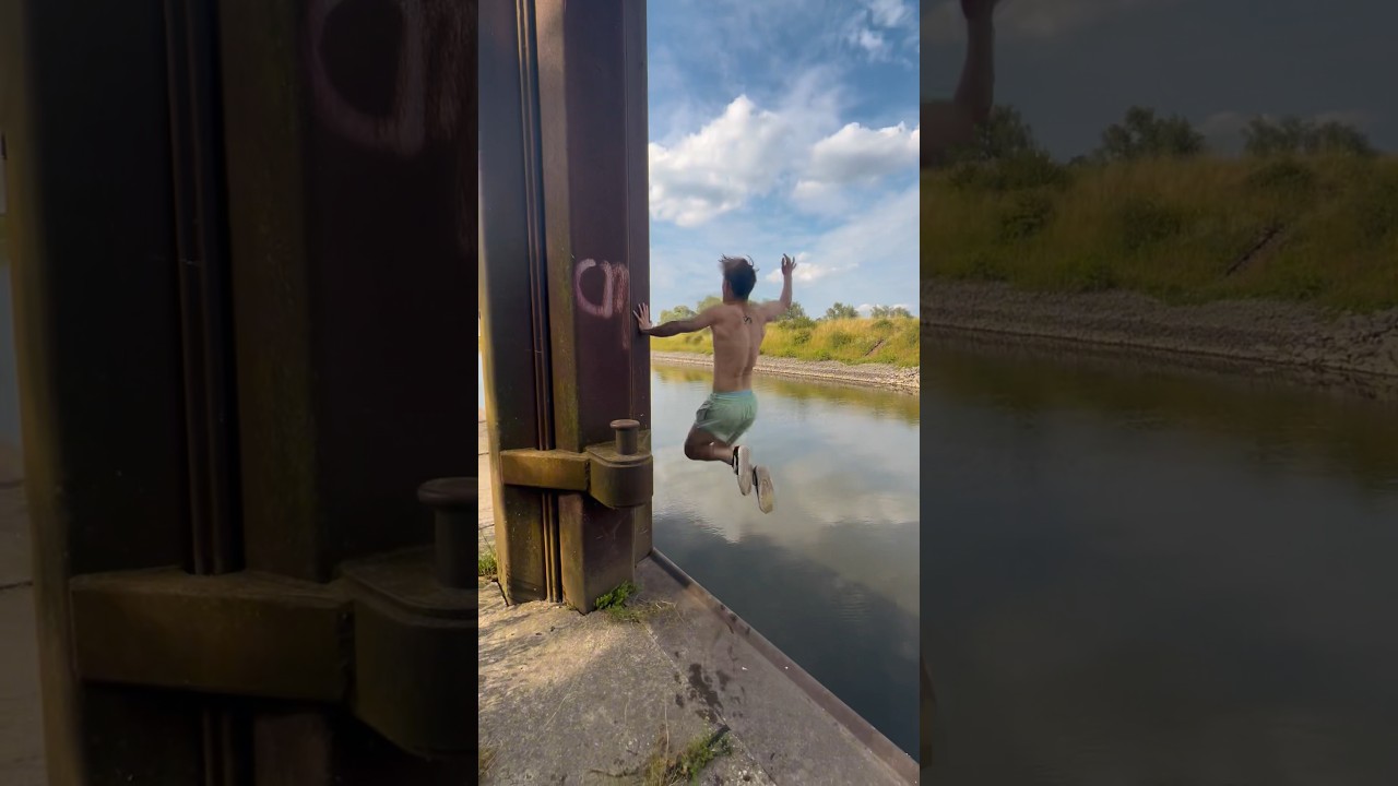 Resting with Water jumps!✨ #splash #parkour #kleve #nrw