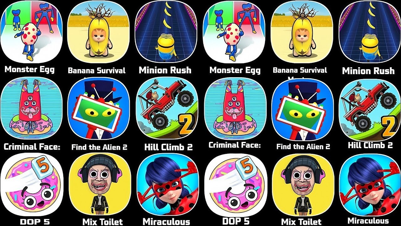 Hide In The Backroom, Stumble Guyz, Brawl Stars, Royal Match, PvZ 2