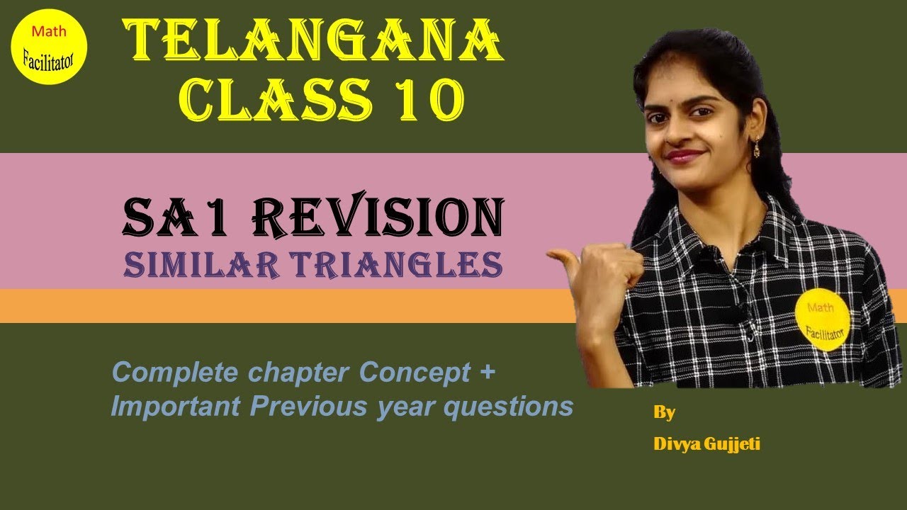 Class 10 | SA 1 Revision | Similar triangles | Telangana | Important questions