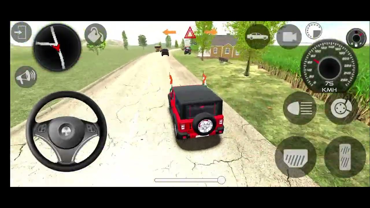 New Indian Cars: 4x4 Mahindra Thar Car Driving in Village Gadi Wala Game - Car Game Android Gameplay