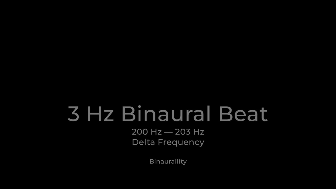 3 Hz Binaural Beat (200–203 Hz) | Delta Frequency Audio | 15 Min | Dark Screen