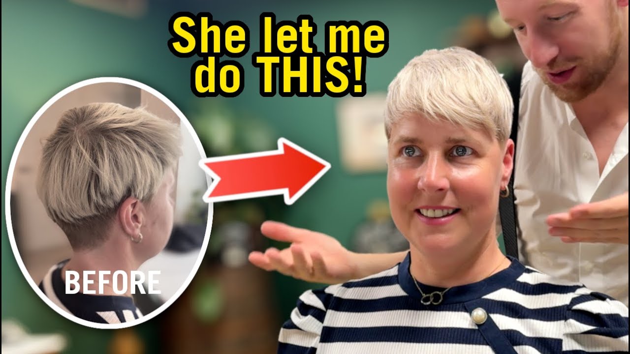She Let Her Husband Cut It Short | Bold Pixie Transformation