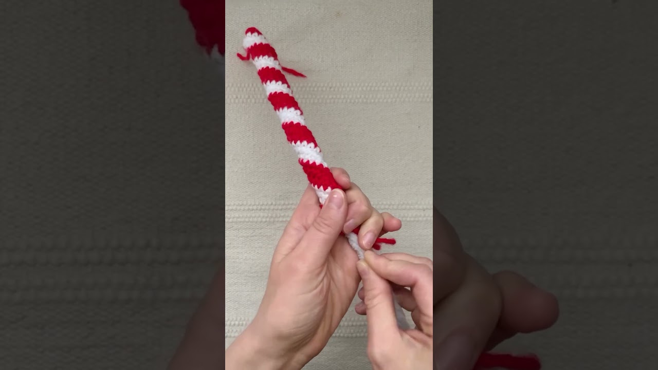 Crochet a Candy Cane in 1 Hr! | Free Video Tutorial