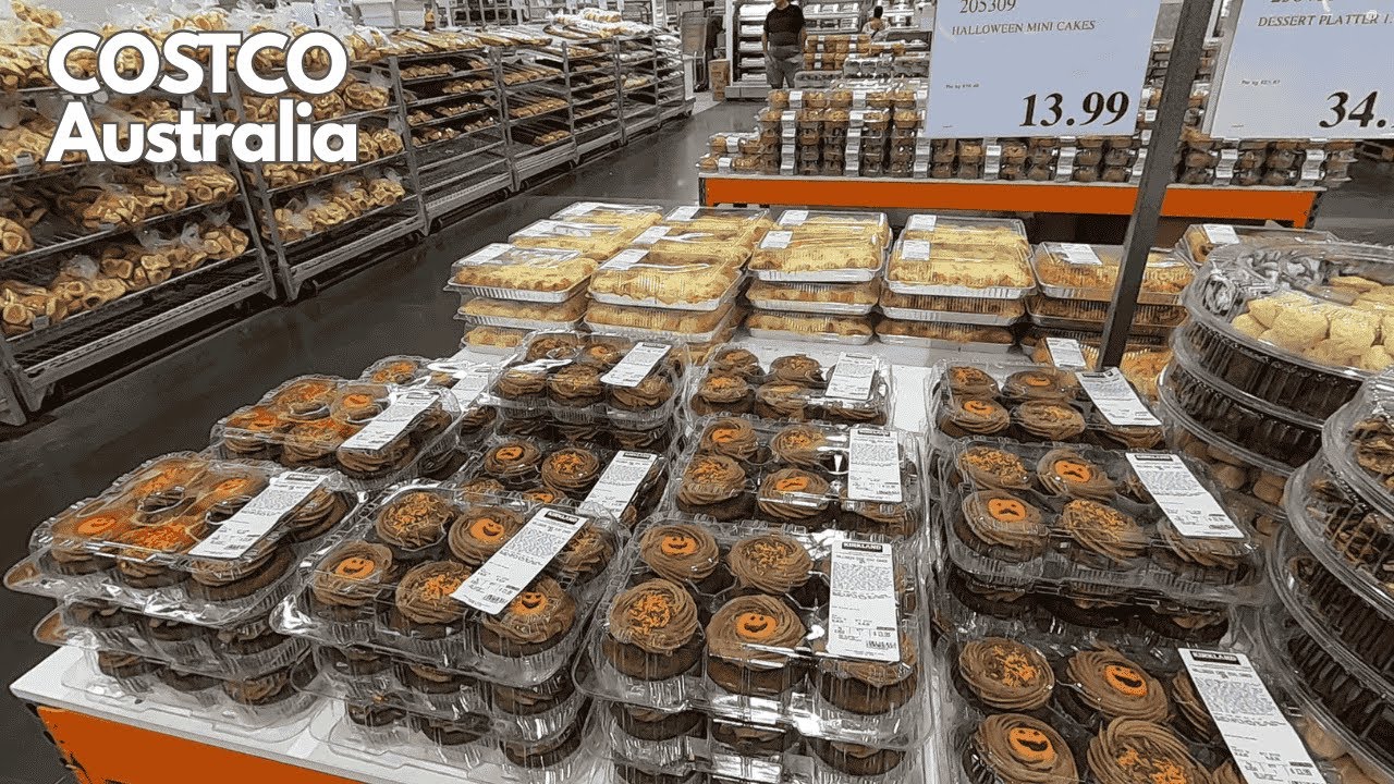 Покупки в COSTCO Australia — Кумера, Квинсленд — Множество образцов — Мини-пирожные на Хэллоуин