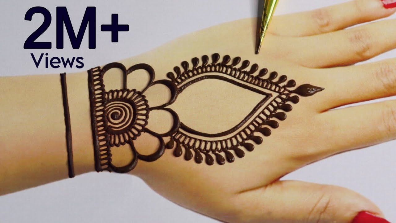 Latest Simple Backhand Mehndi design| Easy Mehandi design| Stylish Mehndi design trick| Henna Mehndi