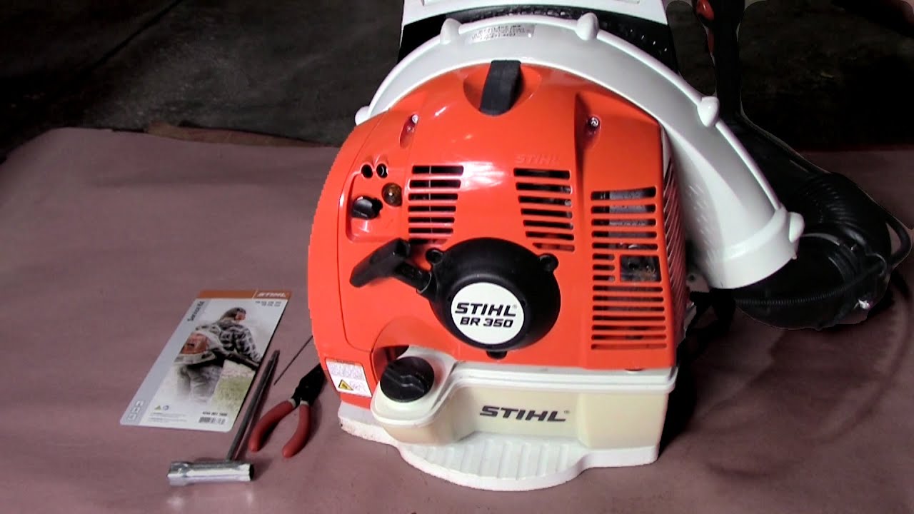Плановое техническое обслуживание воздуходувки Stihl BR350 с ранцевым механизмом. Пошаговая инстр...