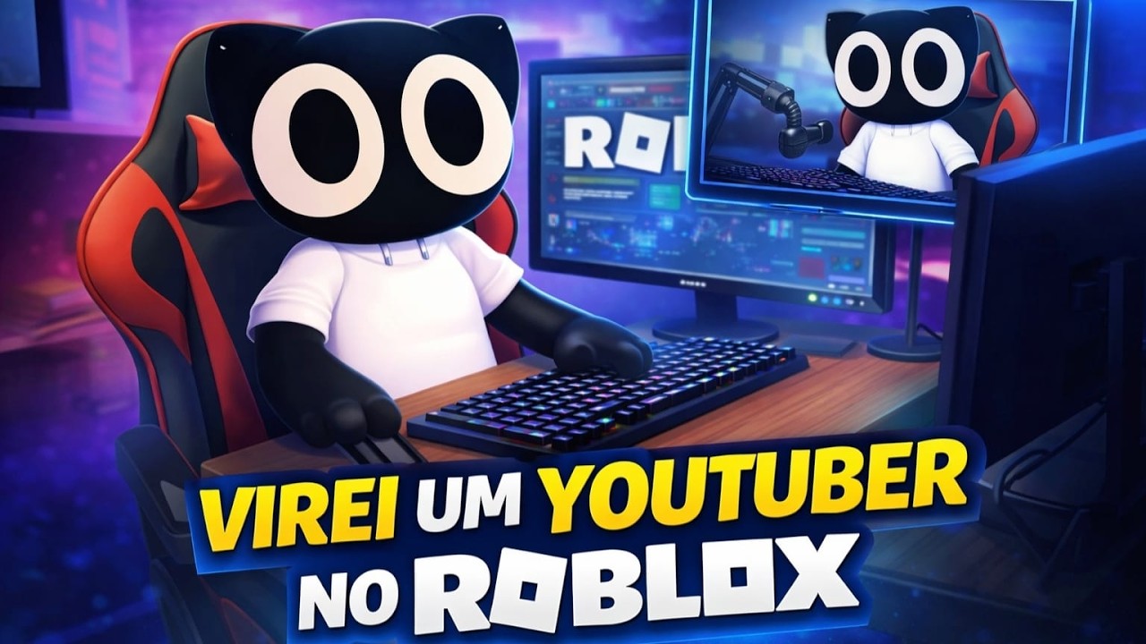 VIREI UM YOUTUBER NO ROBLOX