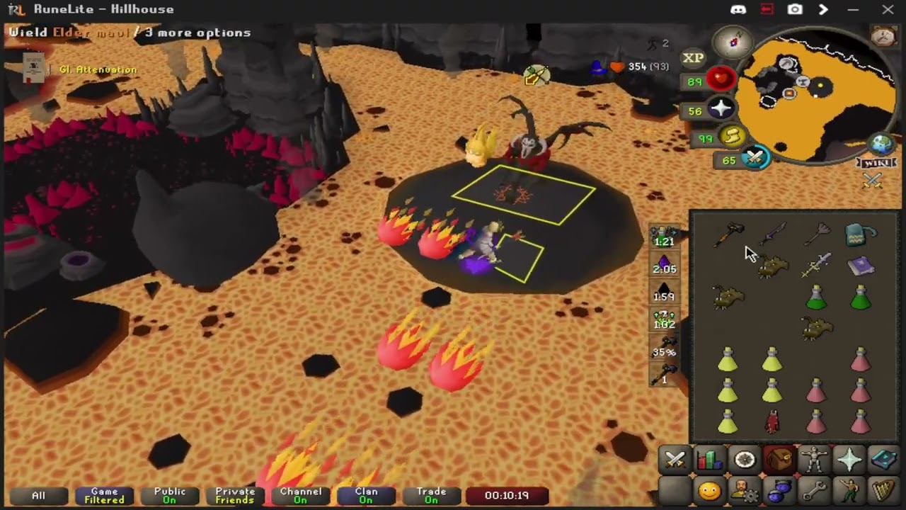 yama glyphic attenuation contract with nofly - OSRS